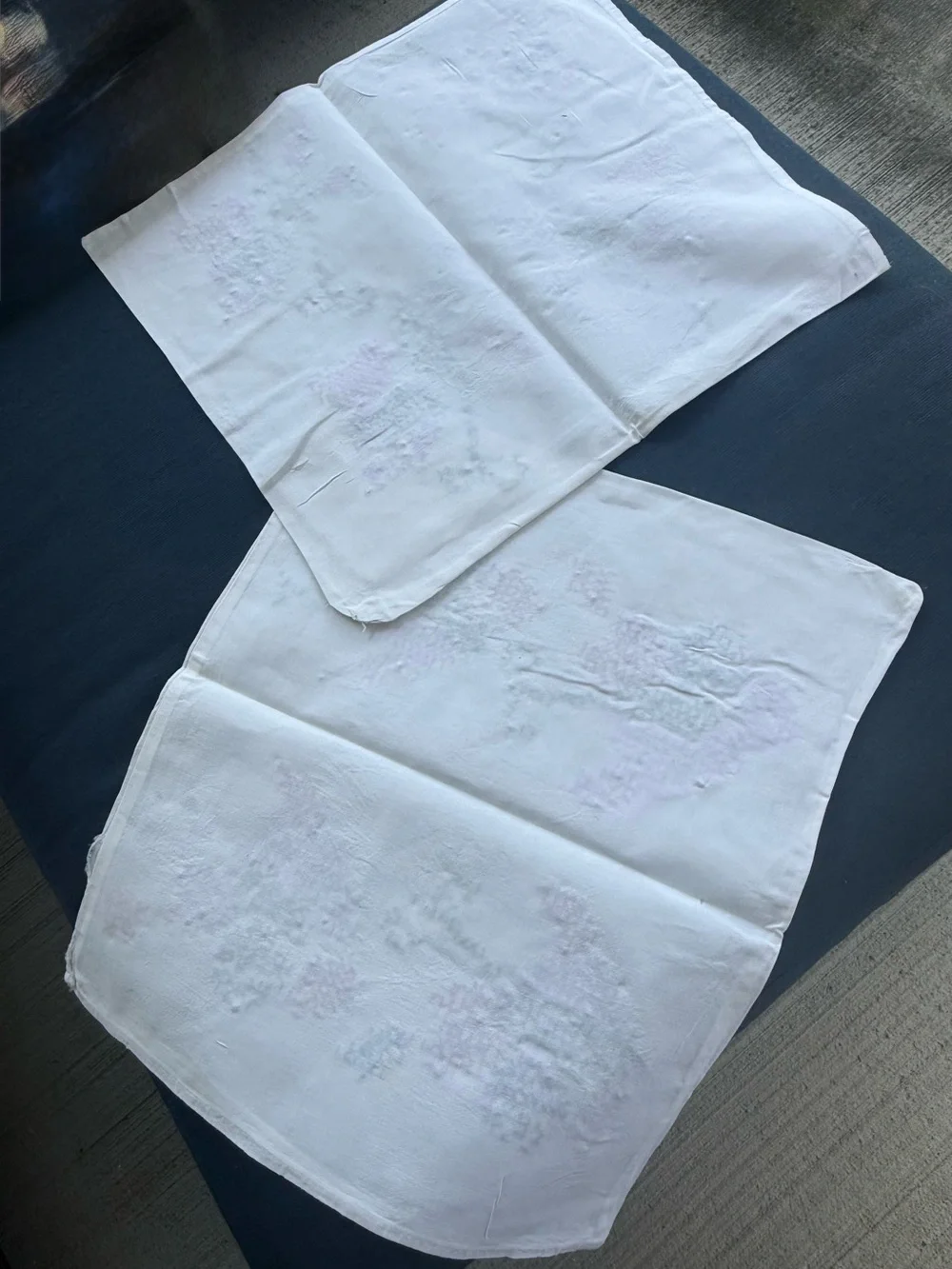 Hand Embroidered VTG Pillow Covers